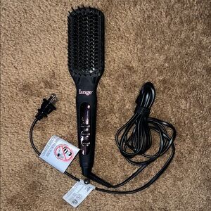 Lange Black and Rose Gold Heated Straightening Brush